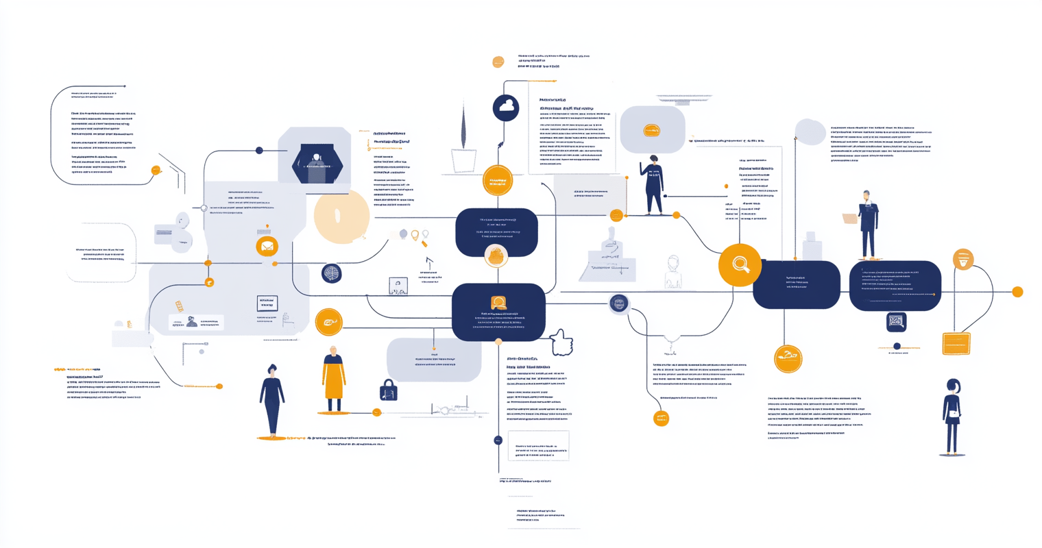 recvHIex94y1IWynI -  Illustrations of a flowchart portraying how targeting shifts as behaviors evolve across engagement platforms_