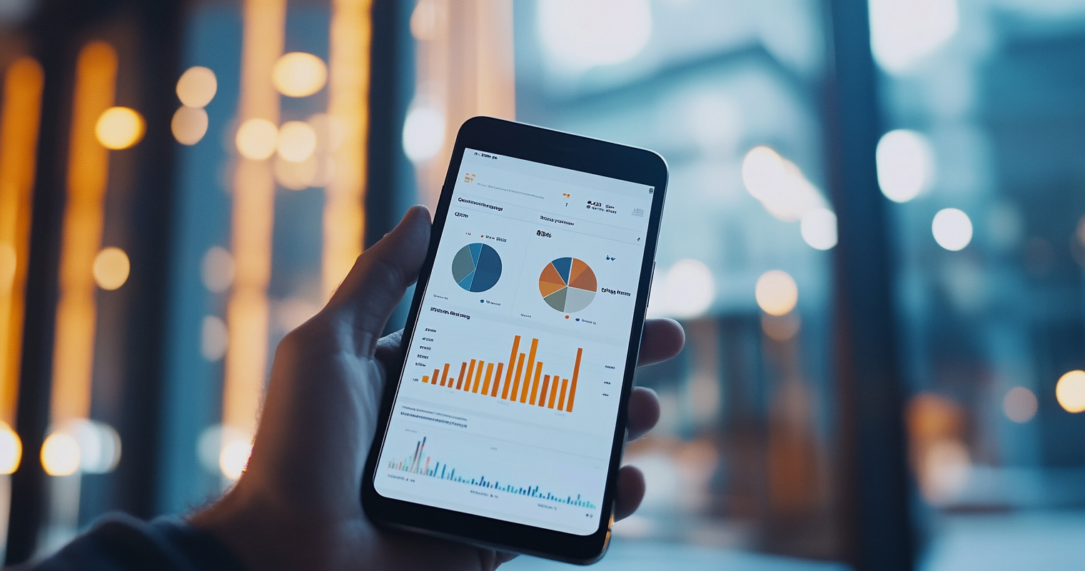 recNNLnB0fALPBMvD -  A dashboard on a smartphone app showing varied audience segments created through AI-driven tools based on their demographics and behavior_